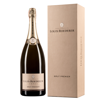 Луи Родерер Брют Премье Крю ДеЛюкс Гифт Бокс, белое брют, 1,5 л, Франция, 1 бутылка