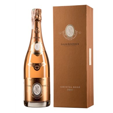 Луи Редерер Кристал Розе Винтаж Гифт Бокс 2009, розовое брют, Франция, 1 бутылка