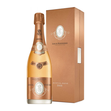 Луї Родерер Кристал Розе Вінтаж Гіфт Бокс 2008, рожеве брют, Франція, 1 пляшка