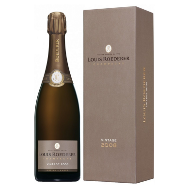 Луї Родерер Брют Вінтаж 2008 Гіфт Бокс, біле брют, Франція, 1 пляшка
